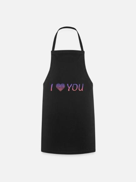 i love you - Kochschürze - Schwarz
