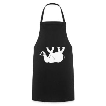 Elephant on its back - Cooking Apron - black - Front - AI Model Male 185 dark (185cm)