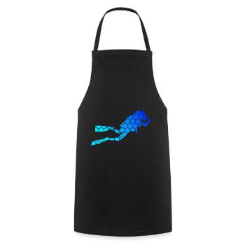 Diving Damen Diver Scuba Diver Herren Free Dive - Kochschürze - Schwarz - Vorne - AI Model Male 185 dark (185cm)