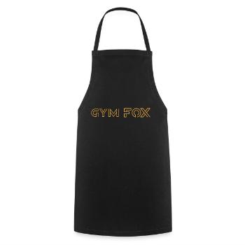 GYM - FOX - Motivating Gym Workout Collection - Cooking Apron - black - Front - AI Model Male 185 dark (185cm)