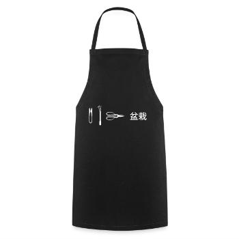 BONSAI Yamadori Bonsai Master Bonsai Show Nebari - Cooking Apron - black - Front - AI Model Male 185 dark (185cm)