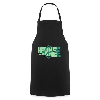 Herne Germany City 3D Font Skyline - Cooking Apron - black - Front - AI Model Male 185 dark (185cm)