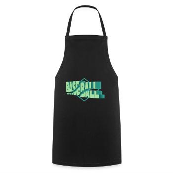 Baseball 3D Font Baseball Player Fan Sport - Cooking Apron - black - Front - AI Model Male 185 dark (185cm)