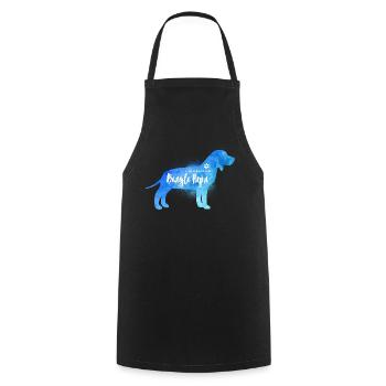 Liebender Beagle Papa - Kochschürze - Schwarz - Vorne - AI Model Male 185 dark (185cm)