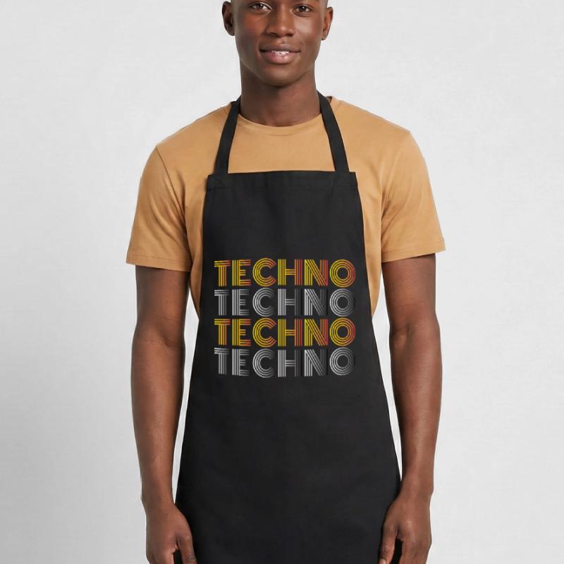 Techno Techno Techno Techno Techno chemise minimale Tablier de cuisine