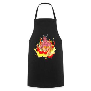 DEVIL'S CANDY HELL - SWEET TO SET THE WORLD ON FIRE - Cooking Apron - black - Front - AI Model Male 185 dark (185cm)