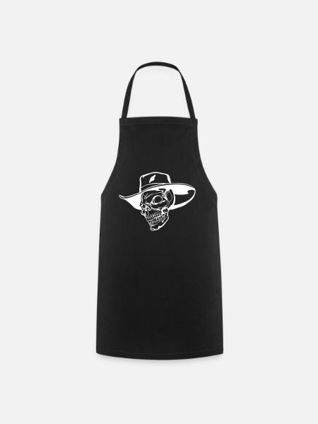 cowboy skull - Cooking Apron - black