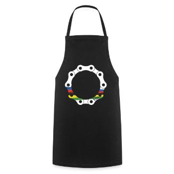 Necklace World Cup white - Cooking Apron - black - Front - AI Model Male 185 dark (185cm)