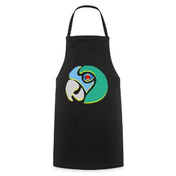 parrot - Cooking Apron - black - Front - AI Model Male 185 dark (185cm)