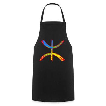 Amazigh - Tablier de cuisine - noir - Devant - AI Model Male 185 dark (185cm)