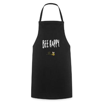 Bee happy bee beekeeper wasp honey saying bees - Cooking Apron - black - Front - AI Model Male 185 dark (185cm)