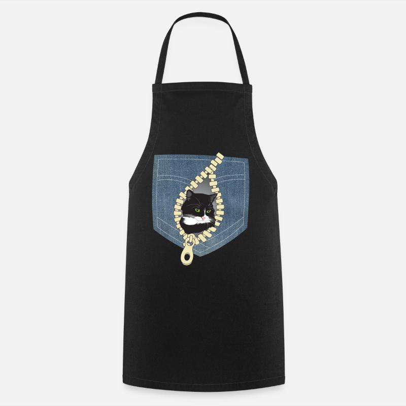 Cat Cats - Cooking Apron - black