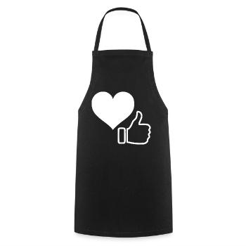 Like me - Cooking Apron - black - Front - AI Model Male 185 dark (185cm)