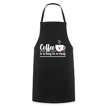 Coffee is a hug in a mug - Kochschürze - Schwarz - Vorne - AI Model Male 185 dark (185cm)