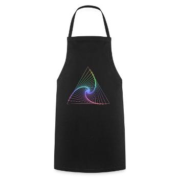Dreieck Regenbogen - Kochschürze - Schwarz - Vorne - AI Model Male 185 dark (185cm)