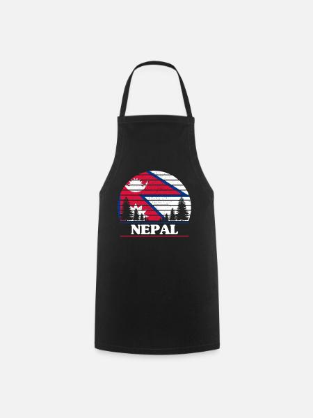 Nepal - Tablier de cuisine - noir