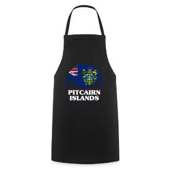 Îles Pitcairn - Tablier de cuisine - noir - Devant - AI Model Male 185 dark (185cm)