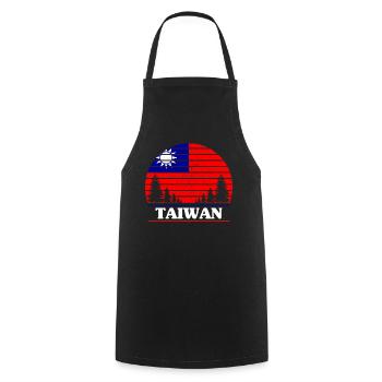 Taïwan - Tablier de cuisine - noir - Devant - AI Model Male 185 dark (185cm)