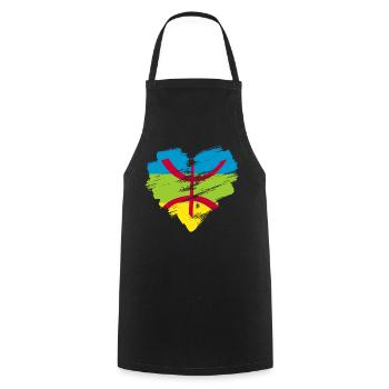 Amazigh - Cooking Apron - black - Front - AI Model Male 185 dark (185cm)
