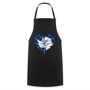 Antarctique - Tablier de cuisine - noir - Devant - AI Model Male 185 dark (185cm)