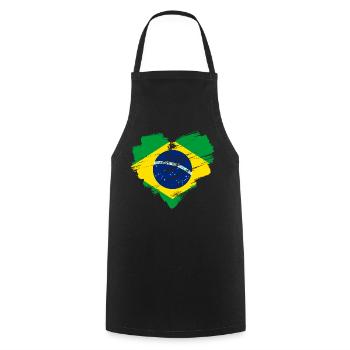 Brasilien - Kochschürze - Schwarz - Vorne - AI Model Male 185 dark (185cm)