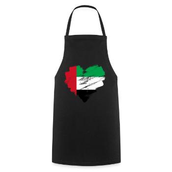 Vereinigte Arabische Emirate - Kochschürze - Schwarz - Vorne - AI Model Male 185 dark (185cm)