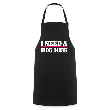 I need a big hug - Tablier de cuisine - noir - Devant - AI Model Male 185 dark (185cm)