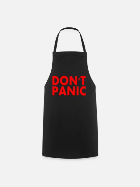don't panic - Kochschürze - Schwarz