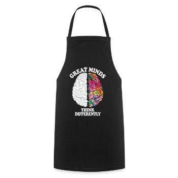 Great Minds Think Differently Creative Brain - Cooking Apron - black - Front - AI Model Male 185 dark (185cm)