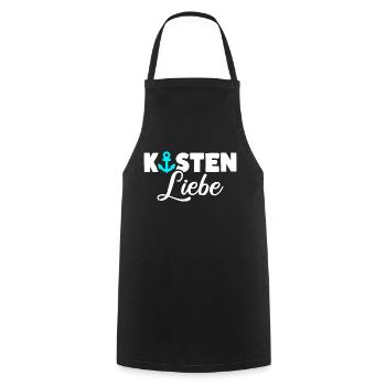 Küsten Liebe Anker Meer - Kochschürze - Schwarz - Vorne - AI Model Male 185 dark (185cm)