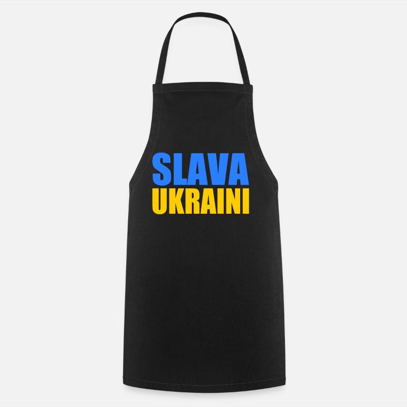 Slava ukraini - Tablier de cuisine - noir