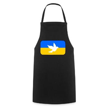 Ukraine - Kochschürze - Schwarz - Vorne - AI Model Male 185 dark (185cm)