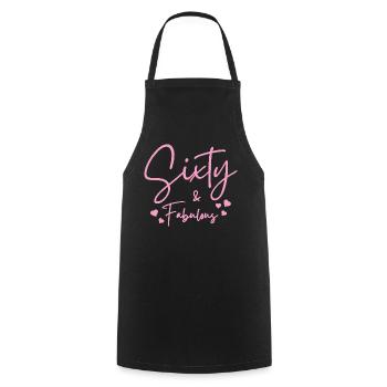 Sixty fabulous - Cooking Apron - black - Front - AI Model Male 185 dark (185cm)