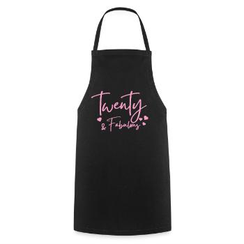 twenty fabulous - Cooking Apron - black - Front - AI Model Male 185 dark (185cm)