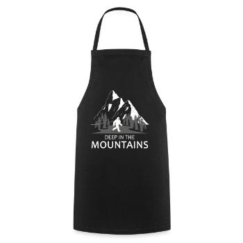 mountain hiking mountain-adventure alpin via ferrata - Cooking Apron - black - Front - AI Model Male 185 dark (185cm)