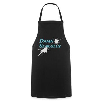 Damn Seagulls Funny Sailor Captain Saying - Cooking Apron - black - Front - AI Model Male 185 dark (185cm)