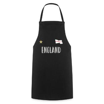 England Fußball Trikot Englische Flagge - Kochschürze - Schwarz - Vorne - AI Model Male 185 dark (185cm)