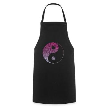 yin yang Vintage - Kochschürze - Schwarz - Vorne - AI Model Male 185 dark (185cm)