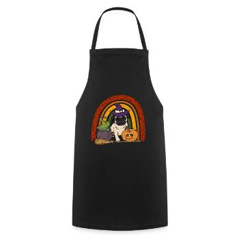Süßer Mops Halloween Kostüm Hund - Kochschürze - Schwarz - Vorne - AI Model Male 185 dark (185cm)