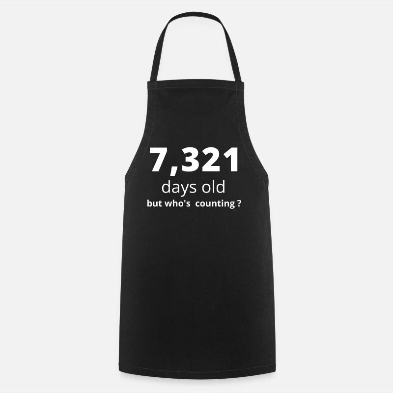 20th birthday - Cooking Apron - black