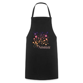 Yoga Namaste - Kochschürze - Schwarz - Vorne - AI Model Male 185 dark (185cm)