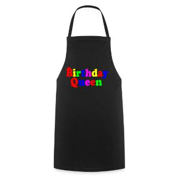 Birthday queen - Tablier de cuisine - noir - Devant - AI Model Male 185 dark (185cm)