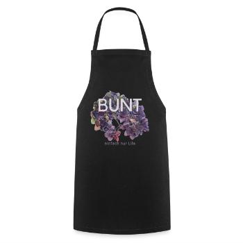 Bunt einfach nur Lila - Kochschürze - Schwarz - Vorne - AI Model Male 185 dark (185cm)