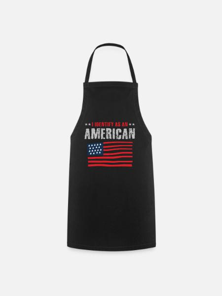 Ich identifiziere mich als Amerikaner - Kochschürze - Schwarz