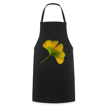 Ginkgo Leaf Autumn Ginkgo Leaf Yellow Green - Cooking Apron - black - Front - AI Model Male 185 dark (185cm)