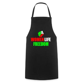 Women life freedom iran - Cooking Apron - black - Front - AI Model Male 185 dark (185cm)