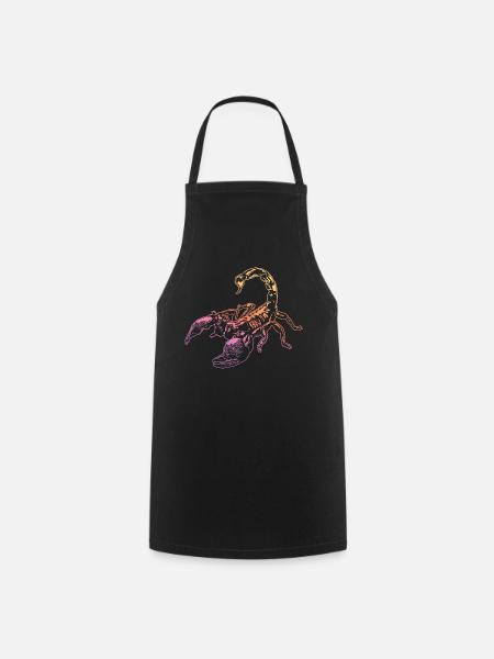 Cool Scorpion Insect Sketch Graphic Scorpion Lover - Tablier de cuisine - noir