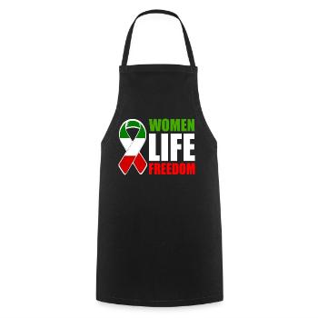 Women life freedom - Cooking Apron - black - Front - AI Model Male 185 dark (185cm)