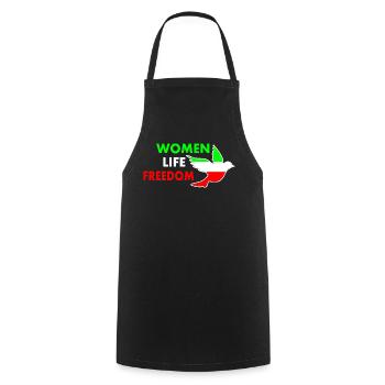 Women life freedom - Tablier de cuisine - noir - Devant - AI Model Male 185 dark (185cm)