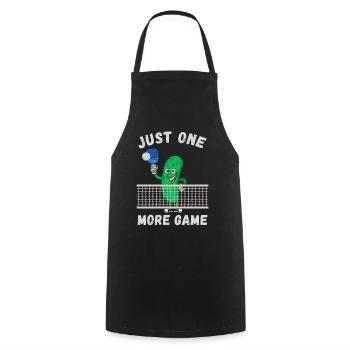 Pickleball - Just one more game - Cooking Apron - black - Front - AI Model Male 185 dark (185cm)